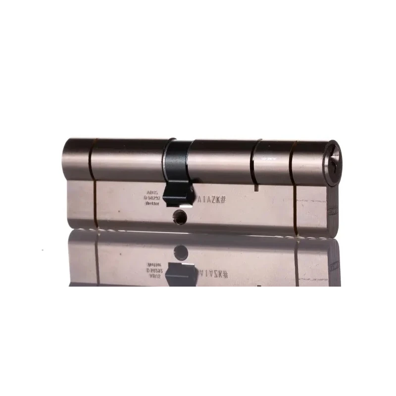 ABUS Brass Euro Cylinder Lock 100mm Matt Brass Nickel Finish 5 Lock Pins 85127