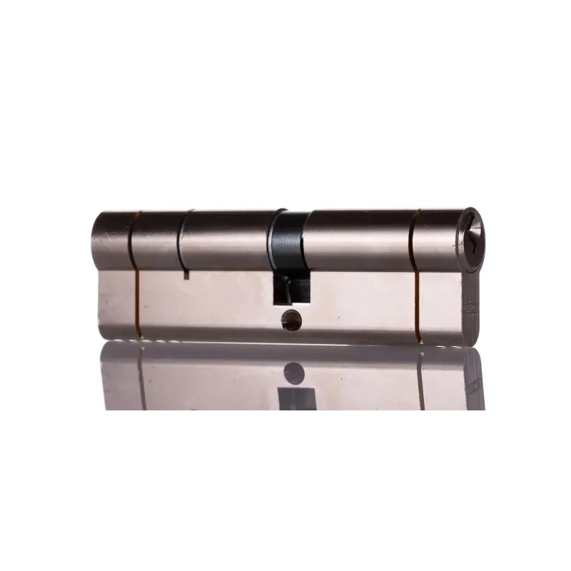ABUS Brass Euro Cylinder Lock 100mm Matt Brass Nickel Finish 5 Lock Pins 85127