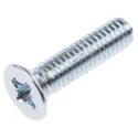 RS PRO Pozidriv Countersunk Steel Machine Screw M4 Thread 16 mm Length 553-431