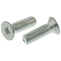 RS PRO Pozidriv Countersunk Steel Machine Screw M5 16mm Passivated Zinc Plated 553-475