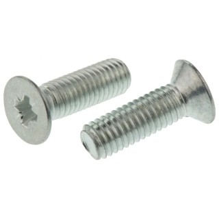 RS PRO Pozidriv Countersunk Steel Machine Screw M5 16mm Passivated Zinc Plated 553-475