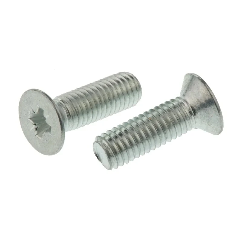 RS PRO Pozidriv Countersunk Steel Machine Screw M5 16mm Passivated Zinc Plated 553-475
