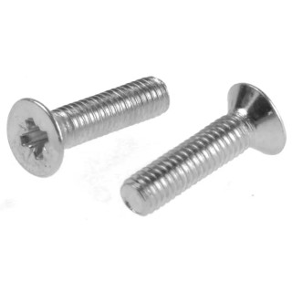 RS PRO Pozidriv Countersunk Steel Machine Screw 12mm M3 553-403