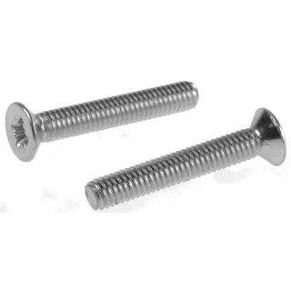 RS PRO Pozidriv Countersunk Steel Machine Screw 25 mm M4 553-453