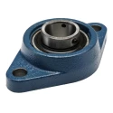 SKF 2 Hole Cylindrical Flanged Bearing Unit, Cast Iron, 35 mm Inside Diameter, Set Screw Locking, 161x45.9x44.4 mm FYTJ 35 TF