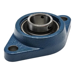SKF 2 Hole Cylindrical Flanged Bearing Unit, Cast Iron, 35 mm Inside Diameter, Set Screw Locking, 161x45.9x44.4 mm FYTJ 35 TF