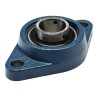 SKF 2 Hole Cylindrical Flanged Bearing Unit, Cast Iron, 35 mm Inside Diameter, Set Screw Locking, 161x45.9x44.4 mm FYTJ 35 TF
