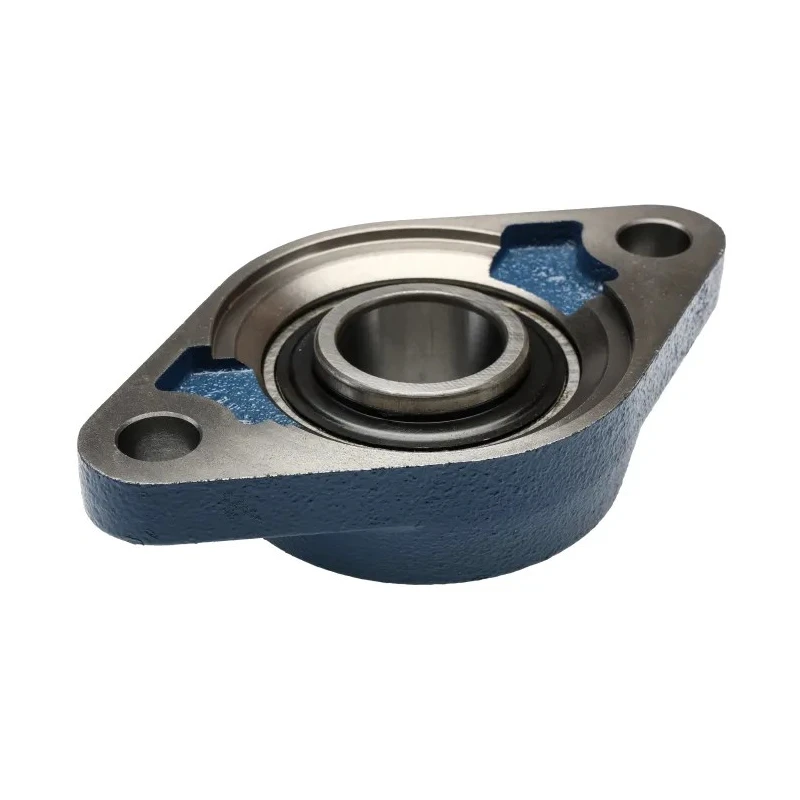 SKF 2 Hole Cylindrical Flanged Bearing Unit, Cast Iron, 35 mm Inside Diameter, Set Screw Locking, 161x45.9x44.4 mm FYTJ 35 TF