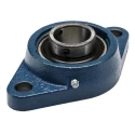 SKF 2 Hole Cylindrical Flanged Bearing Unit, Cast Iron, 35 mm Inside Diameter, Set Screw Locking, 161x45.9x44.4 mm FYTJ 35 TF