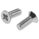 RS PRO Pozidriv Countersunk Steel Machine Screw 16 mm M6 553-510