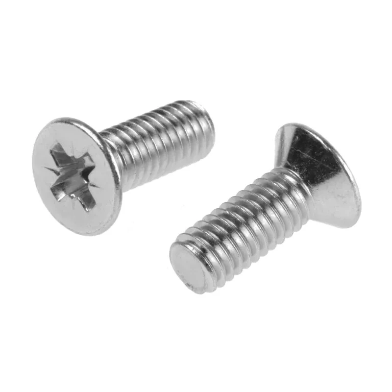 RS PRO Pozidriv Countersunk Steel Machine Screw 16 mm M6 553-510