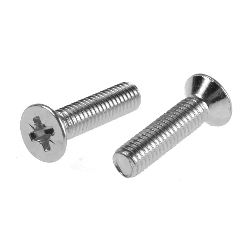 RS PRO Pozidriv Countersunk Steel Machine Screw M6 Thread 25mm Length Passivated Zinc Plated 553-532