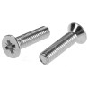 RS PRO Pozidriv Countersunk Steel Machine Screw M6 Thread 25mm Length Passivated Zinc Plated 553-532
