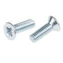 RS PRO Pozidriv Countersunk Steel Machine Screw 12 mm M4 553-425