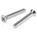 RS PRO Pozidriv Countersunk Steel Machine Screw M6 40 mm Passivated Zinc Plated 553-548