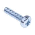 RS PRO Pozidriv Pan Steel Machine Screw 16 mm M4 553-554
