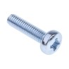 RS PRO Pozidriv Pan Steel Machine Screw 16 mm M4 553-554