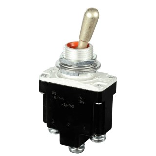 Honeywell Technologies Toggle Switch, Bushing Mount, On-On, SPDT, Screw Terminal, 28 V DC, 125 V AC, 20 A Current 1TL11-3
