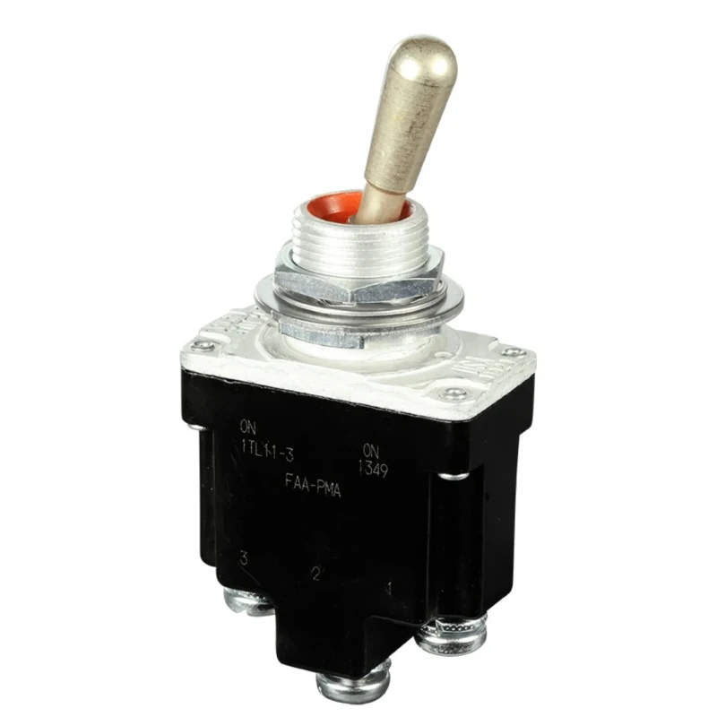 Honeywell Technologies Toggle Switch, Bushing Mount, On-On, SPDT, Screw Terminal, 28 V DC, 125 V AC, 20 A Current 1TL11-3