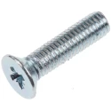 RS PRO Pozidriv Countersunk Steel Machine Screw M5 x 20mm Passivated Zinc Plated 553-481