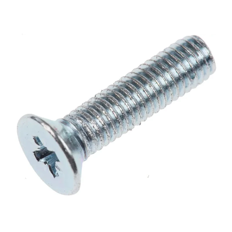 RS PRO Pozidriv Countersunk Steel Machine Screw M5 x 20mm Passivated Zinc Plated 553-481