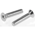 RS PRO Pozidriv Countersunk Steel Machine Screw M5 Thread 25 mm Length 553-497