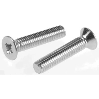 RS PRO Pozidriv Countersunk Steel Machine Screw M5 Thread 25 mm Length 553-497