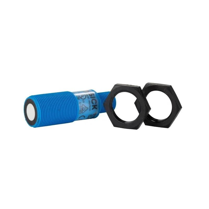 SICK Threaded Barrel Ultrasonic Proximity Sensor M18 x 1, 150 mm Detection Range, 200mA, PNP Output, 30 V dc UM18-217161101