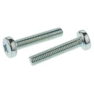 RS PRO Pozidriv Pan Steel Machine Screw 25 mm M5 553-649