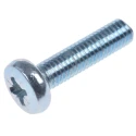 RS PRO Pozidriv Pan Steel Machine Screw 20 mm M5 553-633