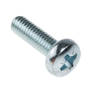 RS PRO Pozidriv Pan Steel Machine Screw M6 Thread Length 20 mm Passivated Zinc Plated 553-699