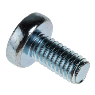 RS PRO Pozidriv Pan Steel Machine Screw M6 Thread 12 mm Length Bright Zinc Plated 553-677