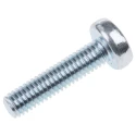 RS PRO Steel Pozidriv Pan Head Machine Screw M6 Thread 25 mm Length 553-706
