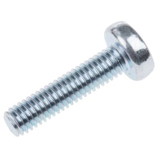 RS PRO Steel Pozidriv Pan Head Machine Screw M6 Thread 25 mm Length 553-706