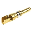 TE Connectivity Male Crimp Circular Connector Contact, Contact Size 8, Wire Size 12, 14 AWG, 50A, 600V, Gold over 213845-4