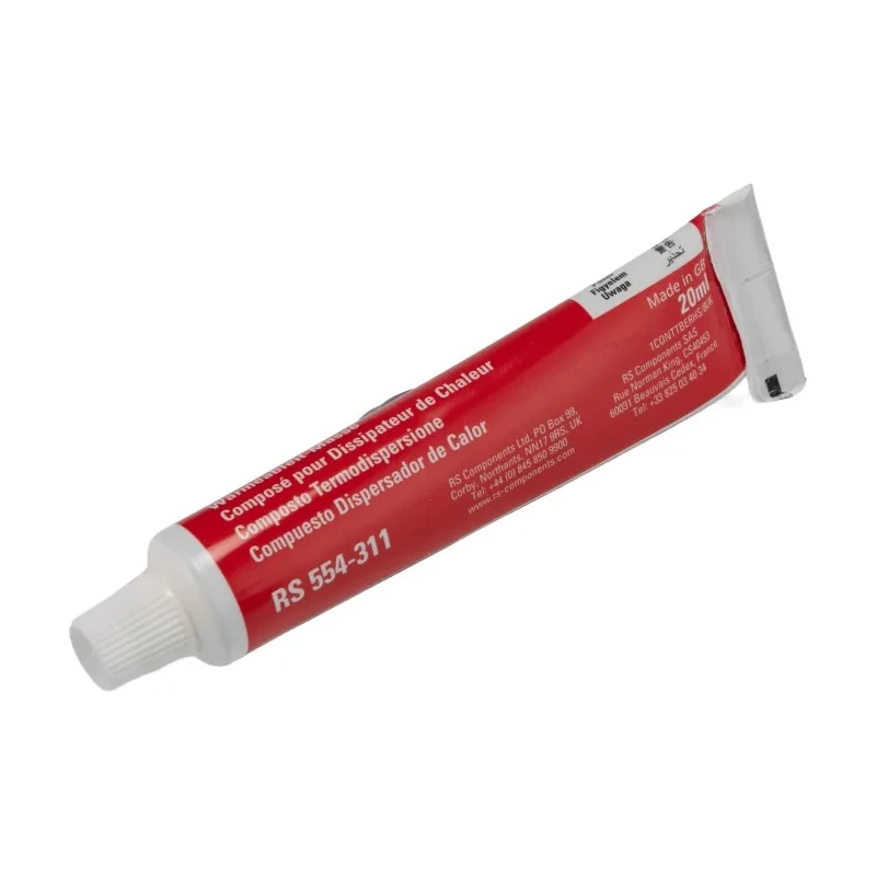 RS PRO Metal Oxide Silicone Oil Thermal Paste 0.65 W/mK, 20 ml Tube 554-311