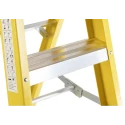 RS PRO Fibreglass 4 Steps Step Ladder 1m Platform Height, Aluminium Rungs, EN 131 Compliant, Load Capacity 150kg 553-838