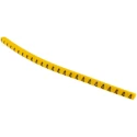 HellermannTyton Helagrip Slide-On Cable Marker, Black Legend "4", Yellow PVC Marker, 1-3 mm Cable Diameter, 901-10348