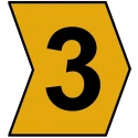 HellermannTyton Pre-Printed Slide-On Cable Marker Black Legend "3" for 1-3 mm Cable Diameter, PVC Material 901-10347