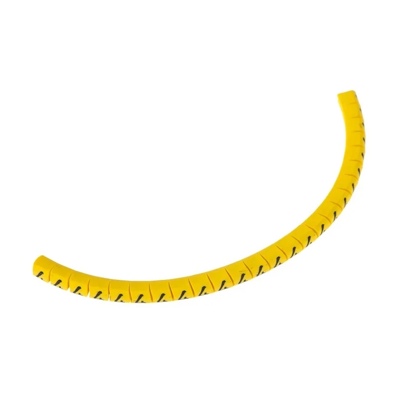 HellermannTyton Helagrip Slide-On Cable Marker, Black Legend "4", Yellow PVC Marker, 1-3 mm Cable Diameter, 901-10348