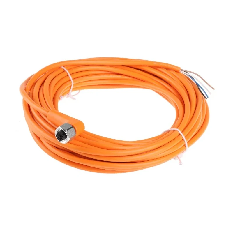 ifm electronic Sensor Actuator Cable Female 4 way M12 Connector to Unterminated Free End 10 m Cable EVT005