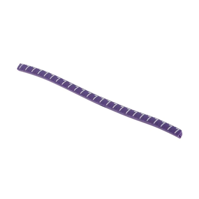 HellermannTyton Helagrip Slide-On Cable Marker, Pre-printed Legend "7", White on Violet, 1 to 3 mm Cable Diameter, 901-10351