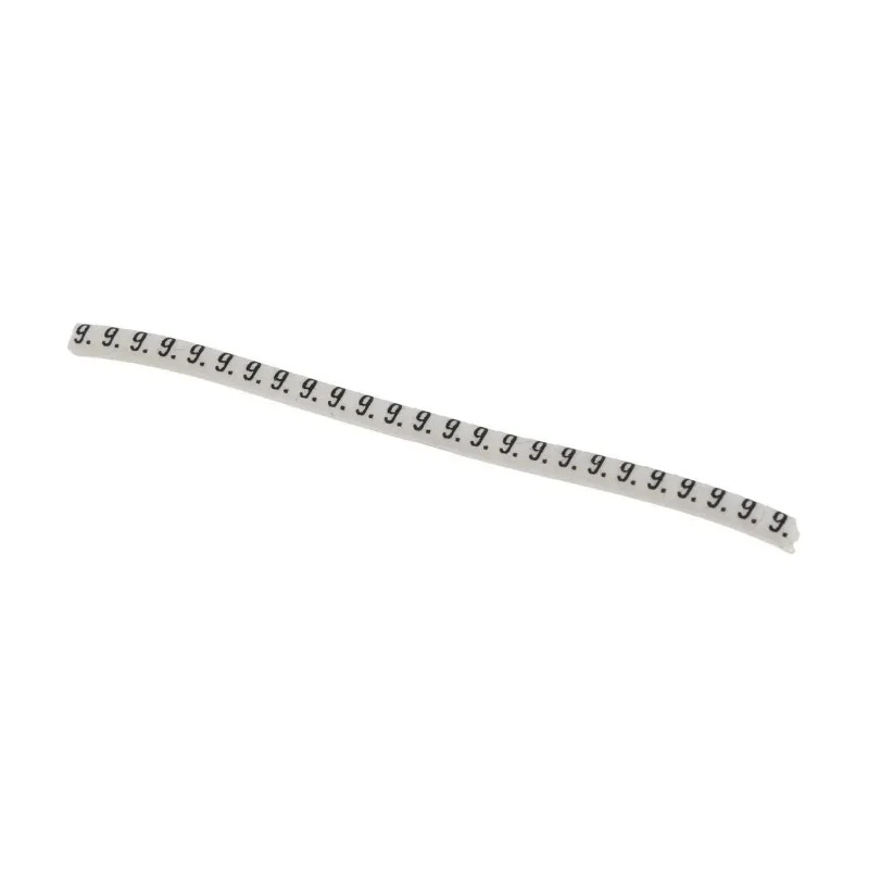 HellermannTyton Helagrip Pre-Printed Slide-On Cable Marker, Black Legend "9", White Marker, 1 mm to 3 mm Cable 901-10353