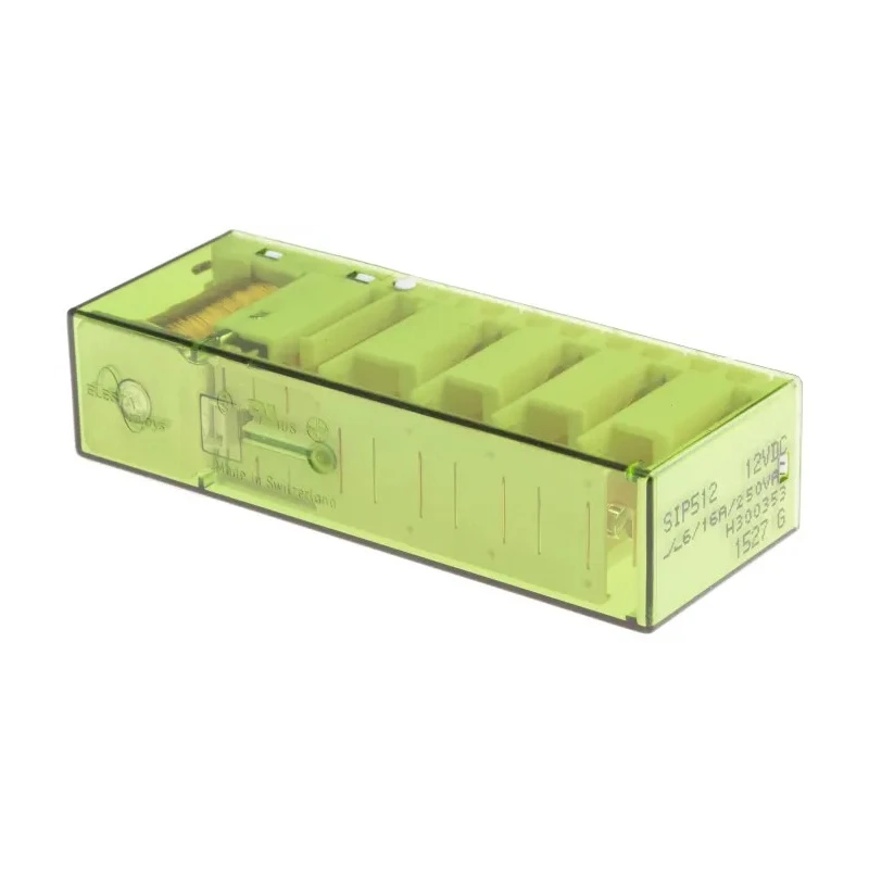 Elesta PCB Force Guided Relay with 12V DC Coil Voltage, 1.3W Coil Power, 110Ω Resistance, Gold Plated Contacts SIP 512 12VDC