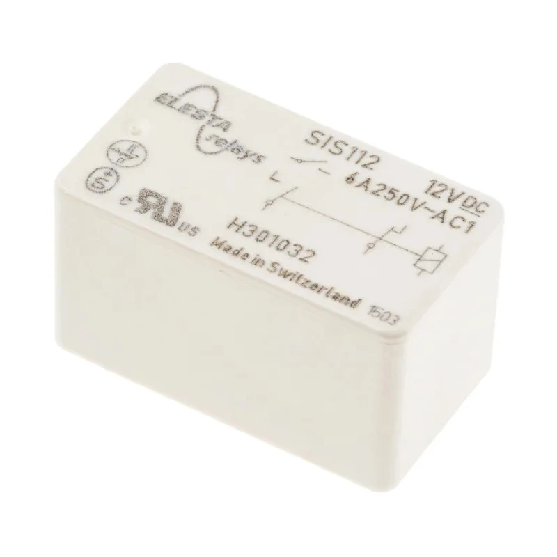 Elesta PCB Force Guided Relay 2-Pole DPST with 12V DC Coil Voltage SIS 112 12VDC