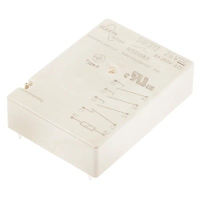 Elesta PCB Force Guided Relay with 24V DC Coil Voltage and Gold Plated Contacts SIF 312 24VDC