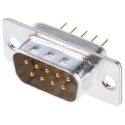 Cinch FD 9 Way Straight 2.76 mm Pitch Through Hole D-Sub Connector Male FDE-9P0L2TI2/1