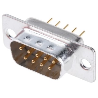 Cinch FD 9 Way Straight 2.76 mm Pitch Through Hole D-Sub Connector Male FDE-9P0L2TI2/1