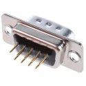 Cinch FD 9 Way Straight 2.76 mm Pitch Through Hole D-Sub Connector Male FDE-9P0L2TI2/1