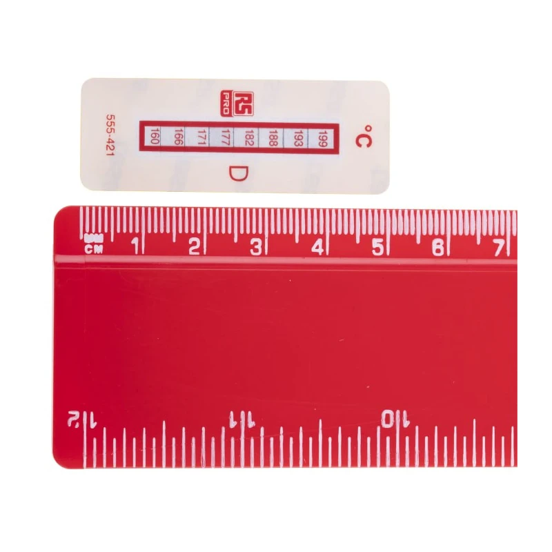 RS PRO Temperature Sensitive Label 160°C to 199°C 8 Levels 10 Labels Vertical Orientation Non-Reversible 555-421